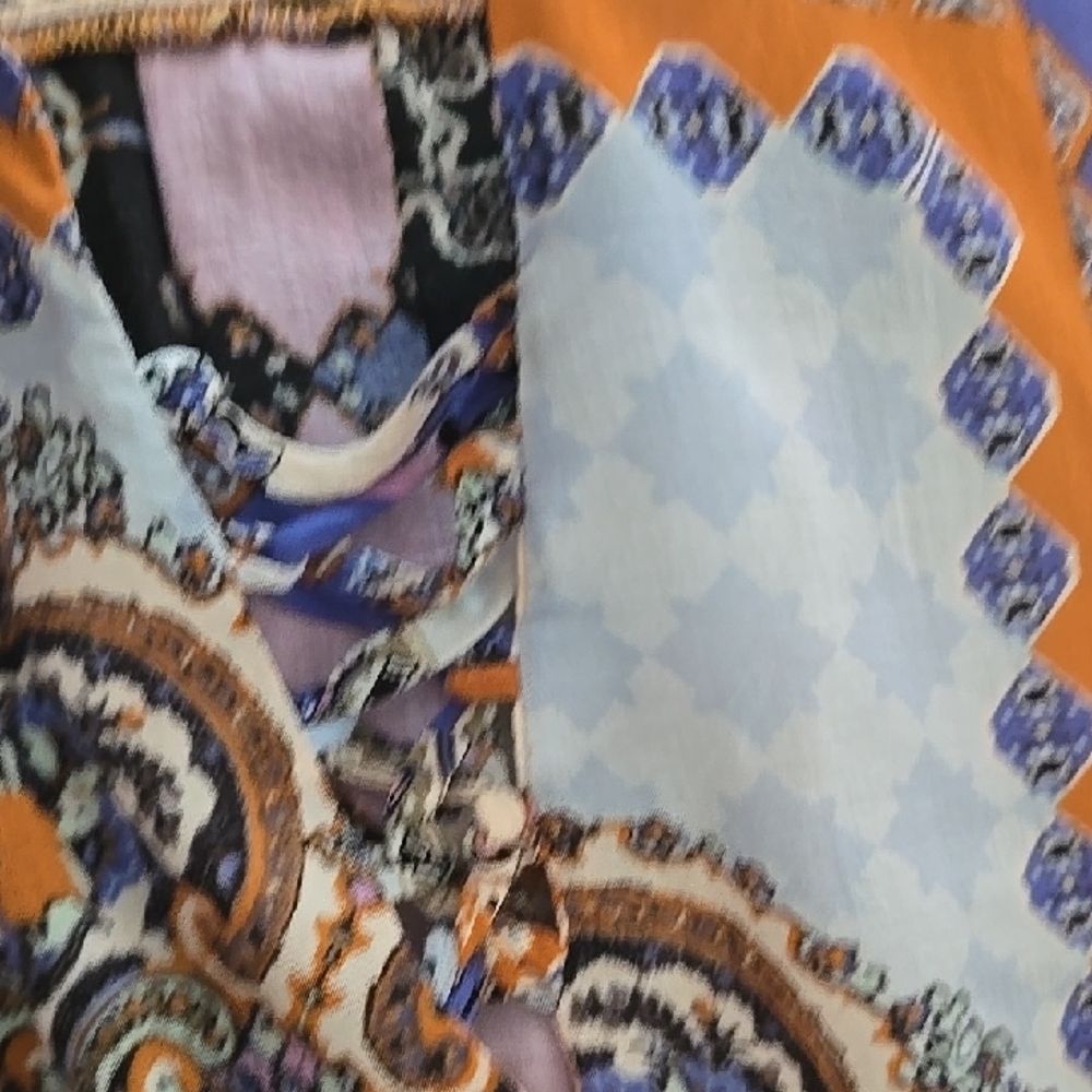 Democracy Multicolor Patchwork Blouse - image 6